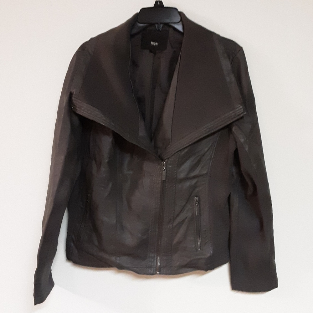 Mossimo faux leather gray jacket